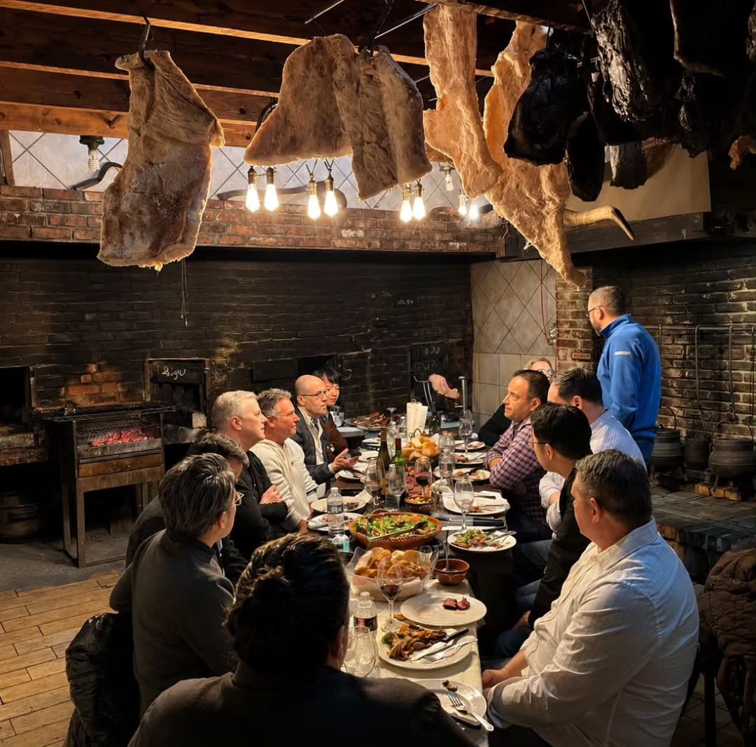 Guests gathered around Borralho’s private dining table